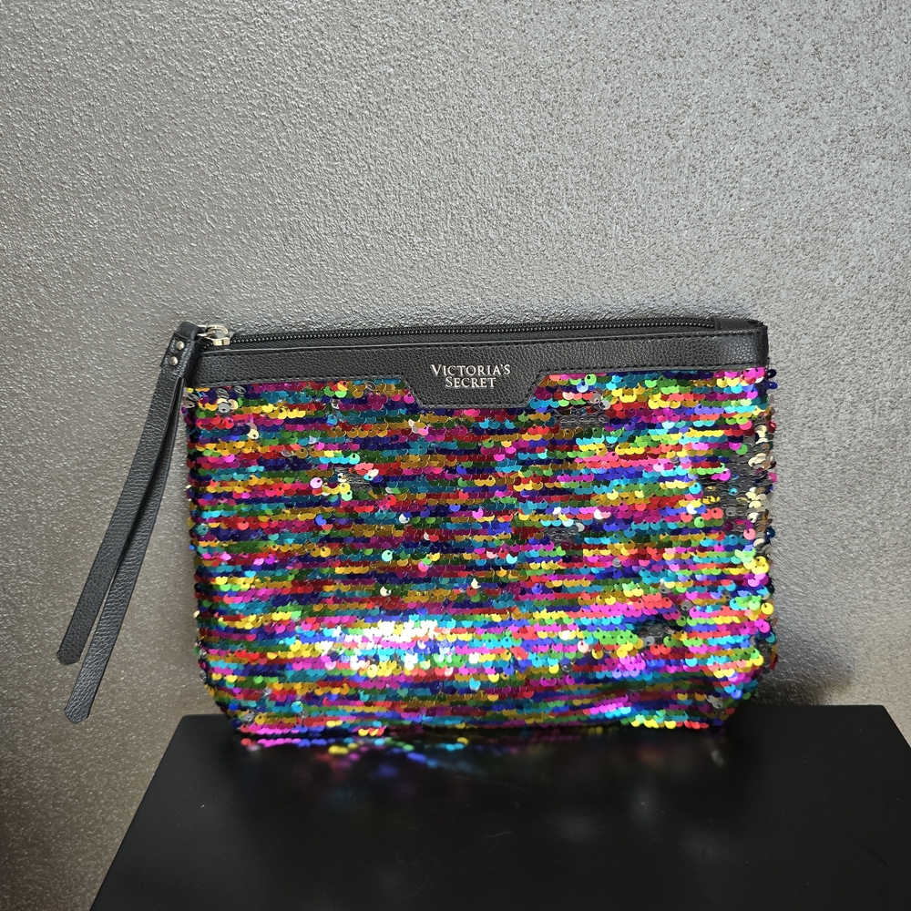 Victoria's Secret Multicolor Sequin Cosmetic Bag